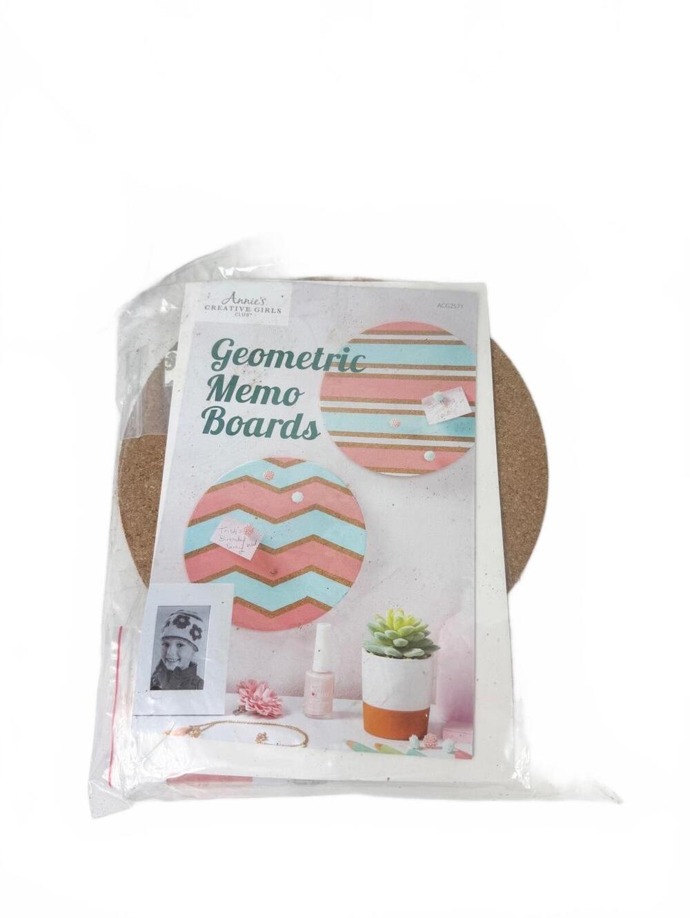 NWTs Annie's Creative Girls Geometric Memo Boards Craft Kit
